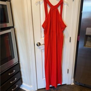 Women’s Plus, Ava & Viv Vibrant Red Halter Dress, 2X